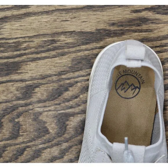 White Mountain Womens Uncut Knit Lace-Up Sneaker W36720 Light Gray 9M - Picture 7 of 14